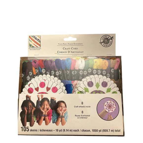 New in Box Craft Cord Value Pack by Loops & Threads™, 105ct. With Craft Wheel - Picture 7 of 7